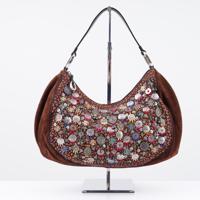  Oscar de la Renta Chocolate Suede Embellished Handbag - Sold for $1,536 on 10-11-2026 (Lot 643).jpg